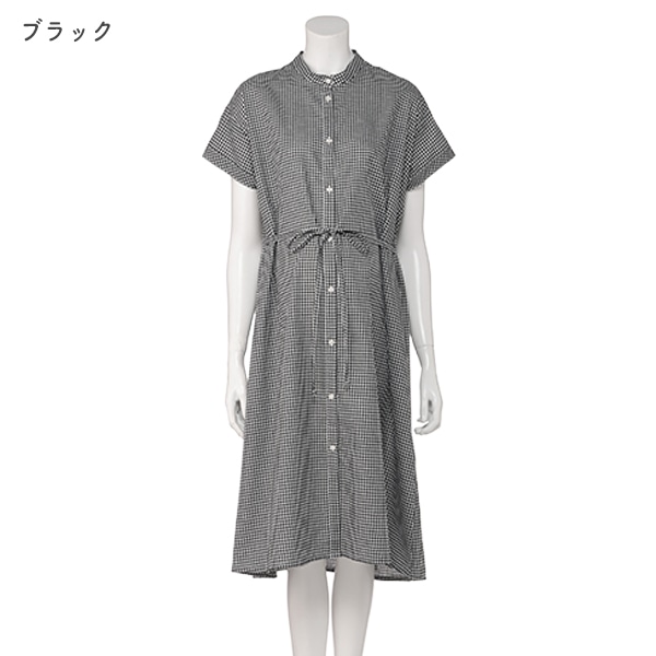 チェック半袖シャツワンピース | マタニティ・産後