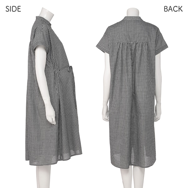 チェック半袖シャツワンピース | マタニティ・産後