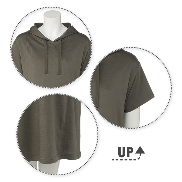 授乳口付き半袖パーカーワンピース | マタニティ・産後