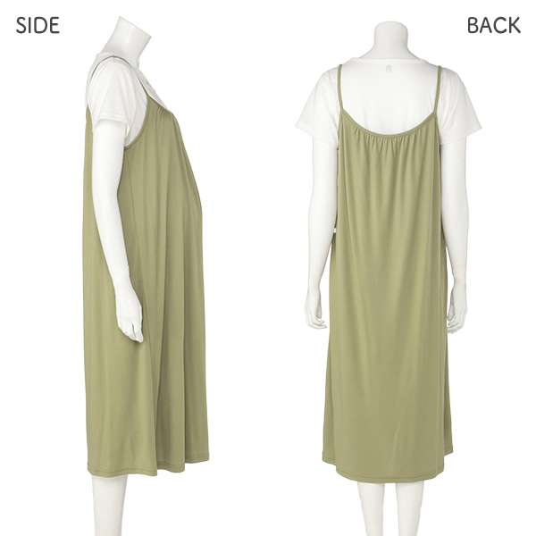 授乳口付き半袖Ｔシャツ&キャミワンピースセット | マタニティ・産後