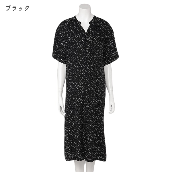 レーヨンドット柄半袖ワンピース | マタニティ・産後