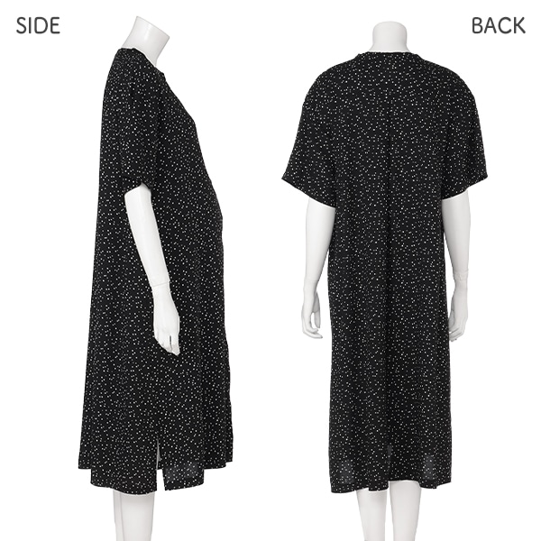 レーヨンドット柄半袖ワンピース | マタニティ・産後