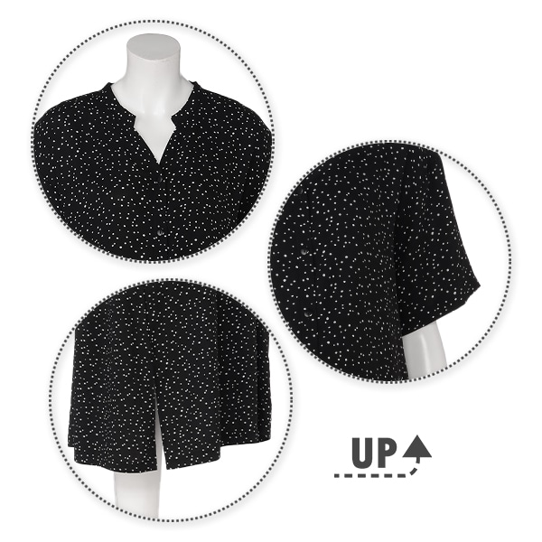 レーヨンドット柄半袖ワンピース | マタニティ・産後