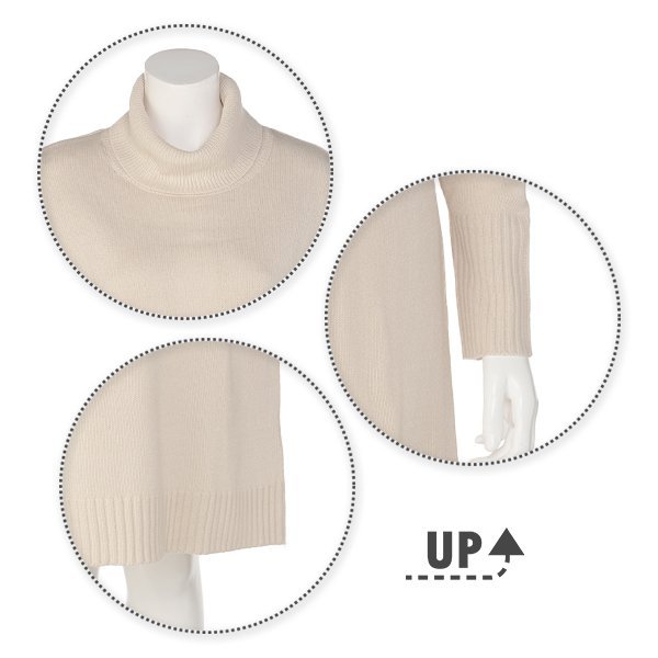 授乳口付きオフタートルニット長袖ワンピース | マタニティ・産後