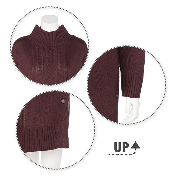 ケーブルニット長袖ワンピース | マタニティ・産後