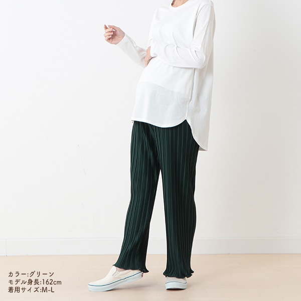 新品未使用！犬印本舗 マタニティ プリーツパンツ - 5