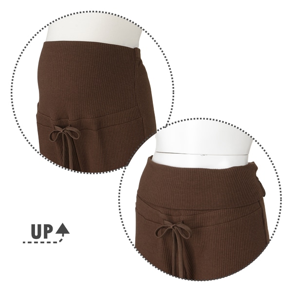 おなかゴムなしラクチンリブパンツ | マタニティ・産後