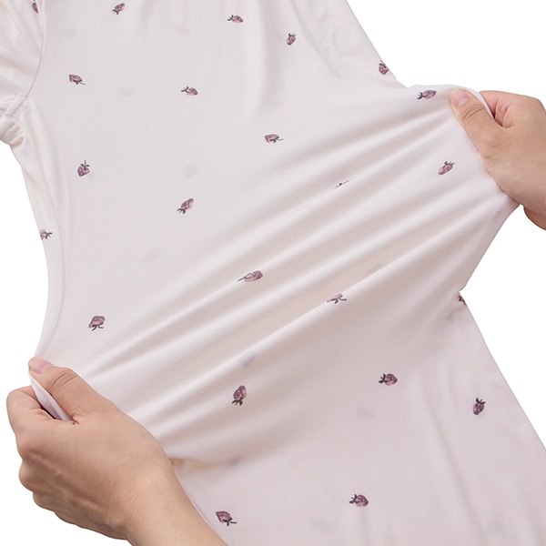 おなかゴムなしやわらかストレッチいちご柄ルームパンツ | マタニティ・産後