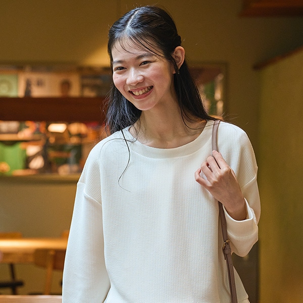 授乳口付きジャガード切り替えトップス | マタニティ・産後
