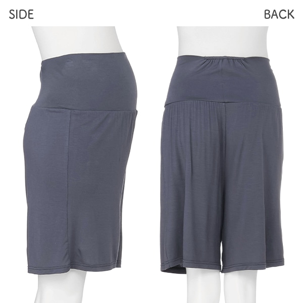 犬印本舗）涼感らくちんハーフパンツ（無地） | マタニティ・産後