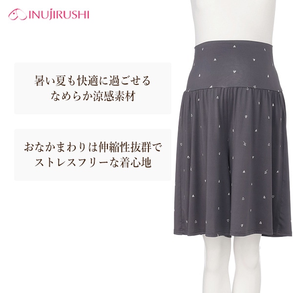 犬印本舗）涼感らくちんハーフパンツ（ハート） | マタニティ・産後