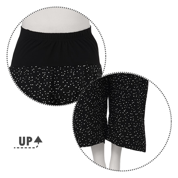 おなかゴムなしレーヨンドット柄ワイドパンツ | マタニティ・産後