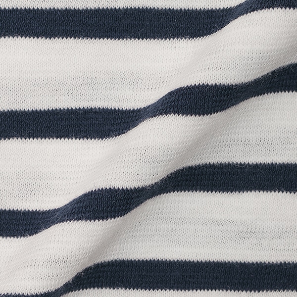 授乳口付き綿100％ボーダー半袖Tシャツ | マタニティ・産後