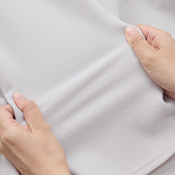 授乳口付き裏起毛ダブルフェイスハイネック長袖Tシャツ| マタニティ・産後