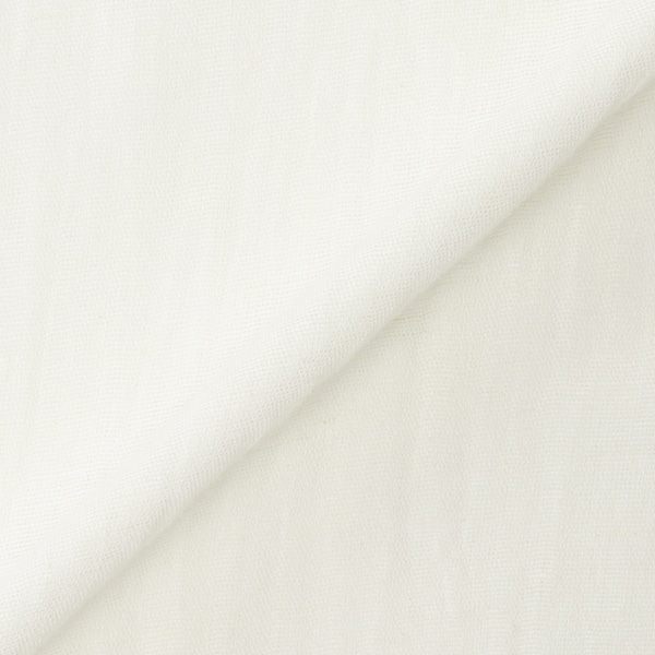 綿麻襟フリル半袖ブラウス