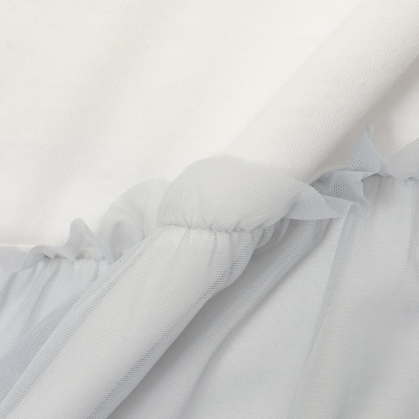 シアー切り替えトップス