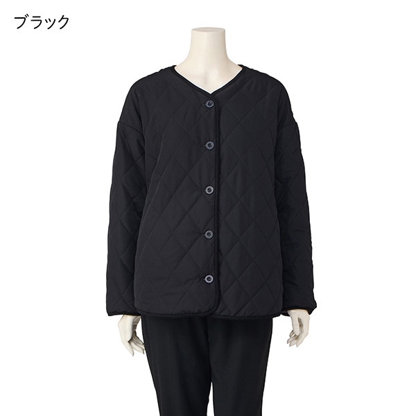撥水裏ボア中綿キルトジャケット
