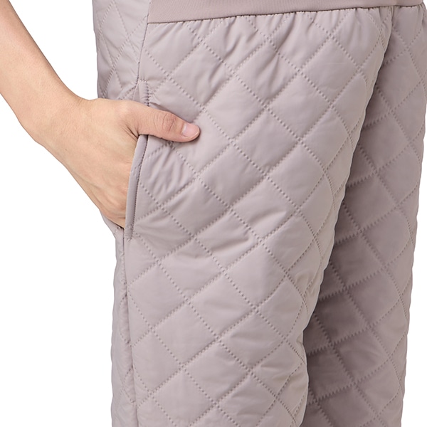 裏フリースおなかゴムなしキルトパンツ| マタニティ・産後