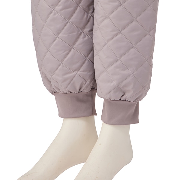 裏フリースおなかゴムなしキルトパンツ| マタニティ・産後