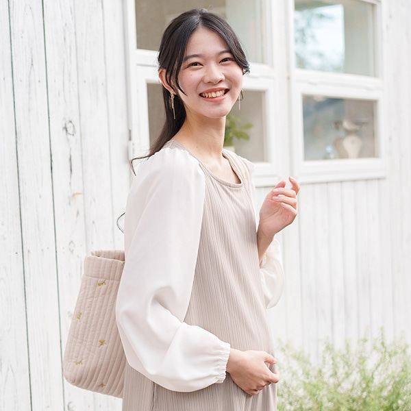 授乳口付きパフスリーブワンピース | マタニティ・産後 | 西松屋