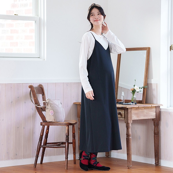 長袖Tシャツ付きキャミワンピース | マタニティ・産後