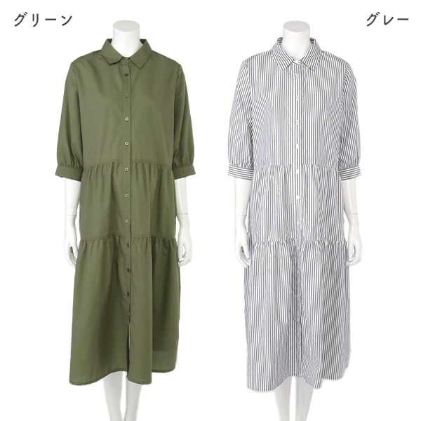 ティアード7分袖ワンピース | マタニティ・産後