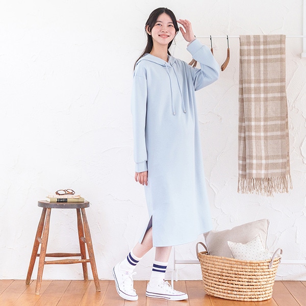 授乳口付きダンボール長袖ワンピース | マタニティ・産後