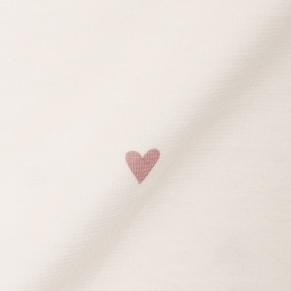 綿100％ハート総柄ワンピース型長袖パジャマ | マタニティ・産後