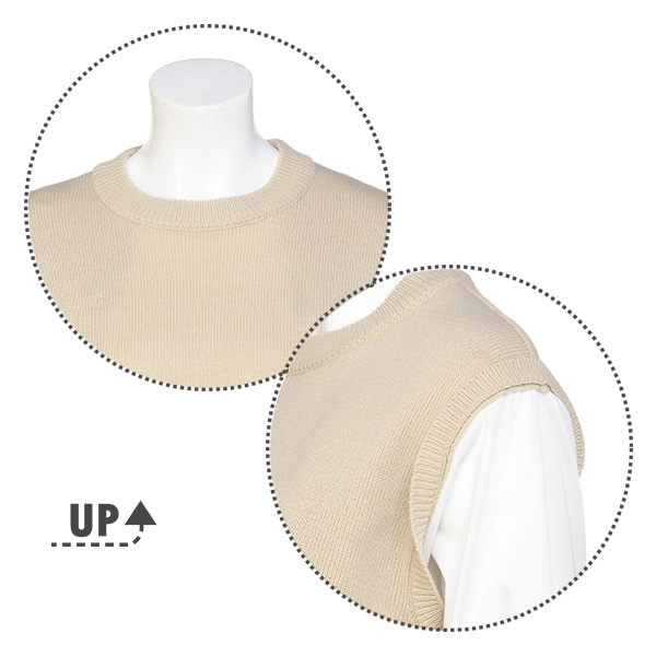 授乳口付きニットベスト付きドッキングチュニック | マタニティ・産後