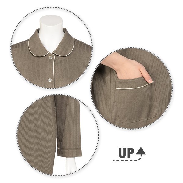 針抜き天竺2WAYワンピース型長袖パジャマ | マタニティ・産後