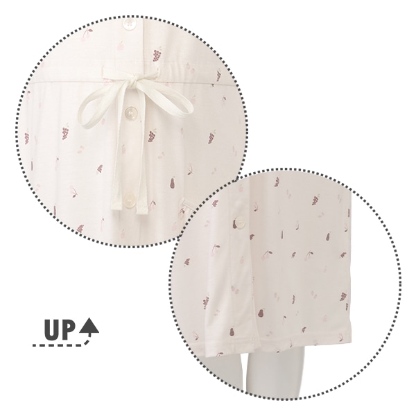 犬印本舗）フルーツ柄長袖マタニティネグリジェ | マタニティ・産後