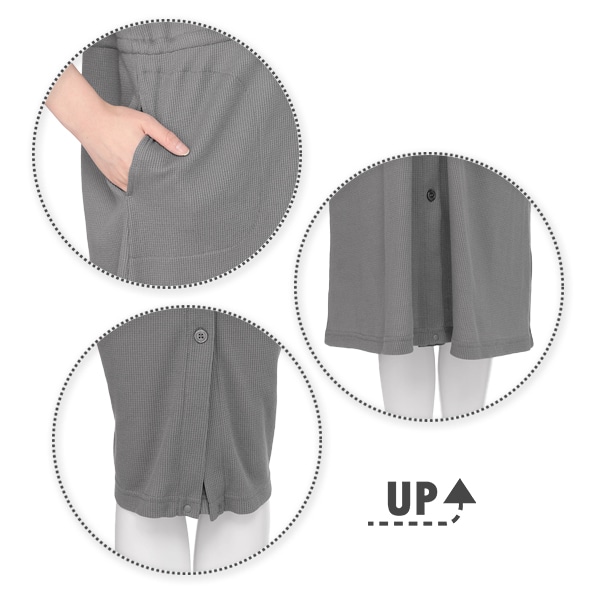 綿混やわらかワッフル2WAYワンピース型長袖パジャマ | マタニティ・産後