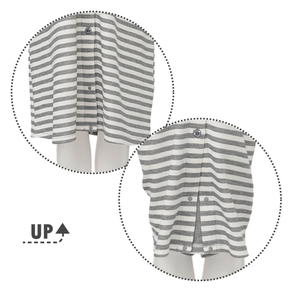 肌側綿100%ダンボール2WAYワンピース型長袖パジャマ | マタニティ・産後