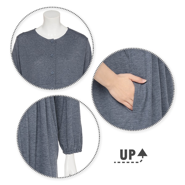 綿混ティアード2WAYワンピース型長袖パジャマ | マタニティ・産後