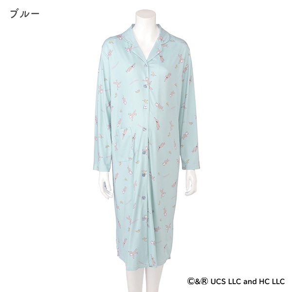 ストレッチ長袖ルームワンピース（おさるのジョージ） | マタニティ・産後