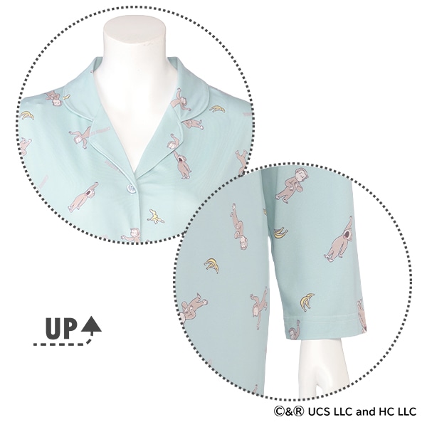 ストレッチ長袖ルームワンピース（おさるのジョージ） | マタニティ・産後