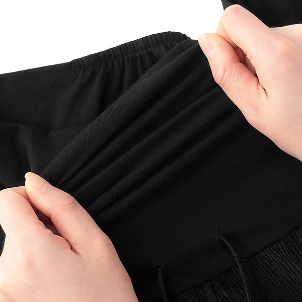 楊柳おなかゴムなし裾メロウストレッチパンツ | マタニティ・産後