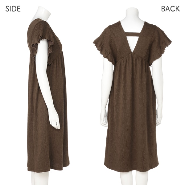 シャーリングワンピース