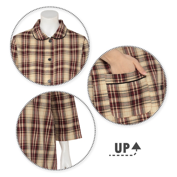 綿混ビエラ長袖パジャマ | マタニティ・産後