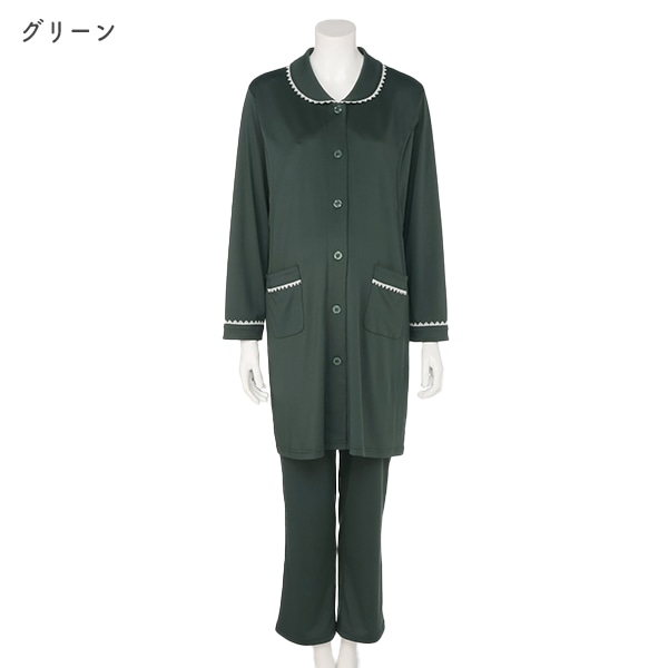 授乳口付きやわらかストレッチおなかゴムなし長袖パジャマ | マタニティ・産後