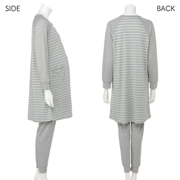綿混スムースラグラン長袖パジャマ | マタニティ・産後