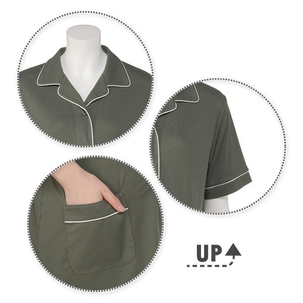 やわらかストレッチリブ半袖パジャマ | マタニティ・産後