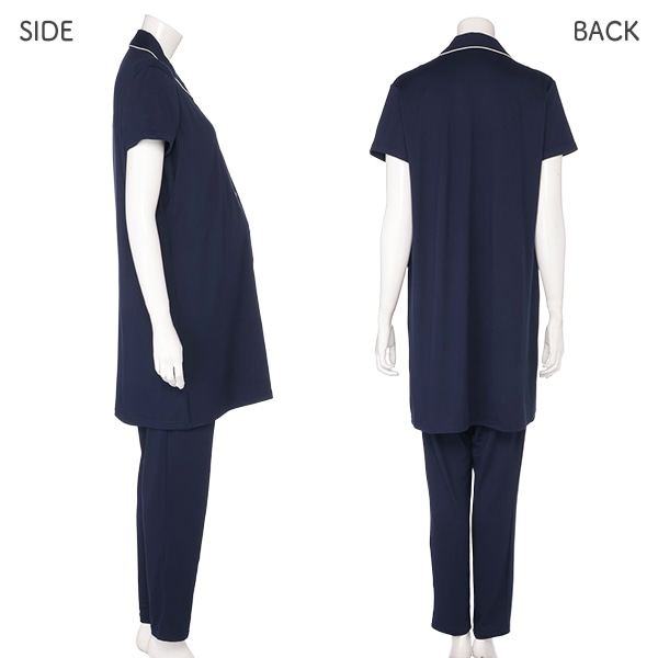 授乳口付きストレッチ天竺半袖パジャマ | マタニティ・産後