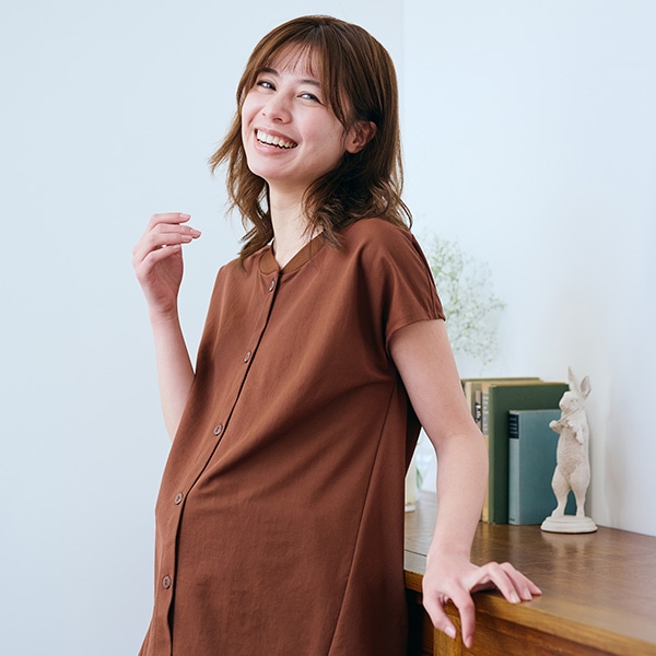 さらさらフレンチスリーブ7分丈パンツ半袖パジャマ | マタニティ・産後
