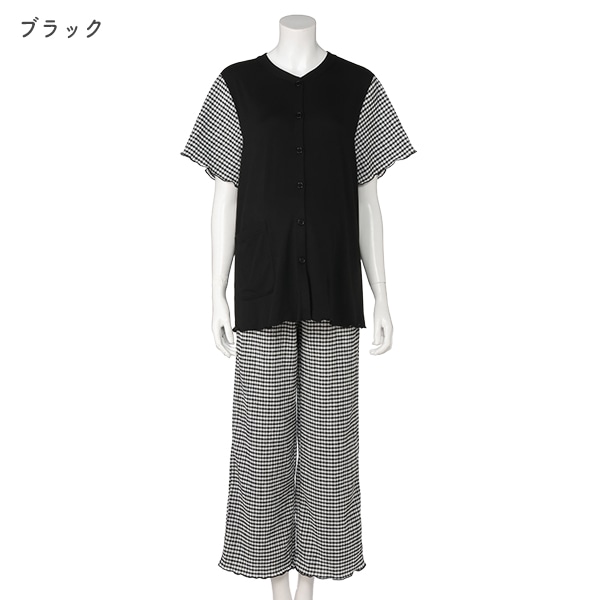 楊柳風ストレッチおなかゴムなし半袖メロウパジャマ | マタニティ・産後