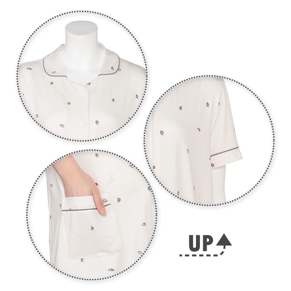 おなかゴムなしやわらかストレッチ半袖パジャマ | マタニティ・産後