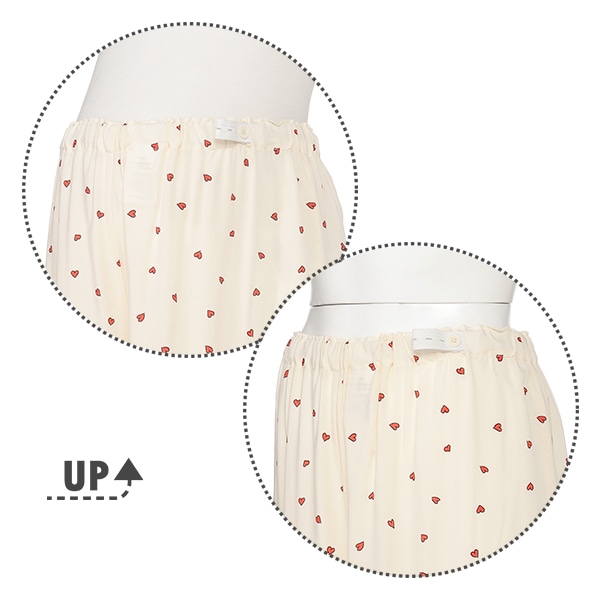 レーヨン7分丈ボトム布帛フリル半袖パジャマ | マタニティ・産後