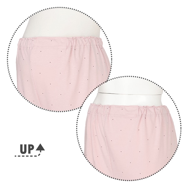 綿混やわらかストレッチドット柄半袖パジャマ | マタニティ・産後