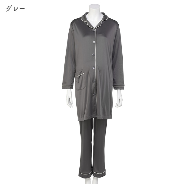 ふんわりスムースおなかゴムなし長袖パジャマ | マタニティ・産後
