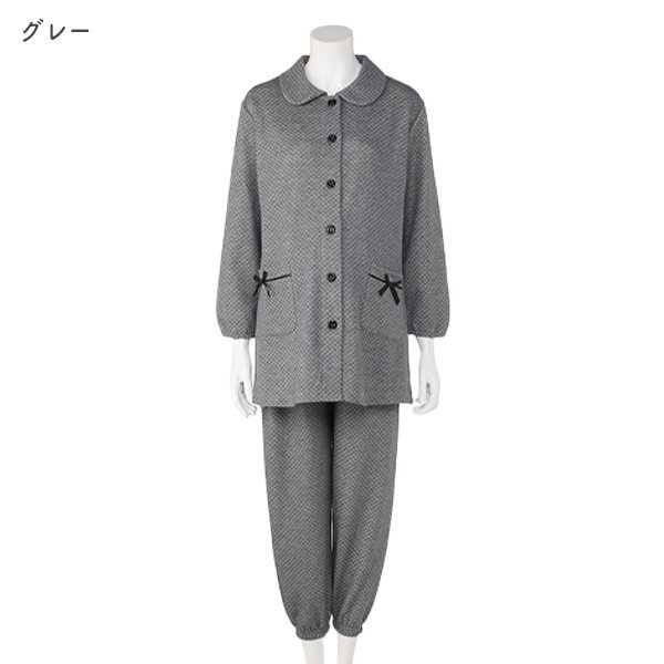 肌側綿100%キルト長袖パジャマ | マタニティ・産後